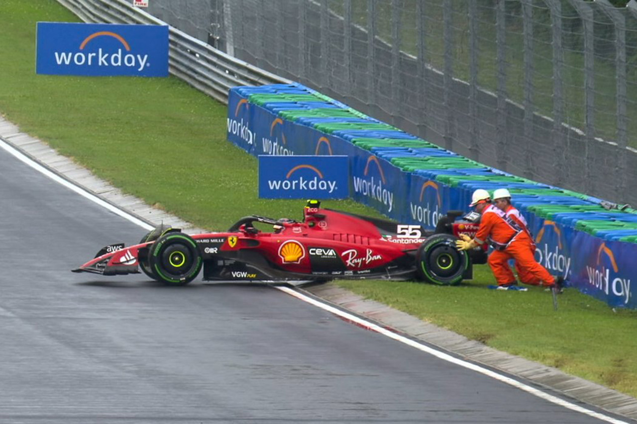 F1ハンガリーGP フリー走行1：雨と赤旗で角田裕毅とリカルドの比較は預け