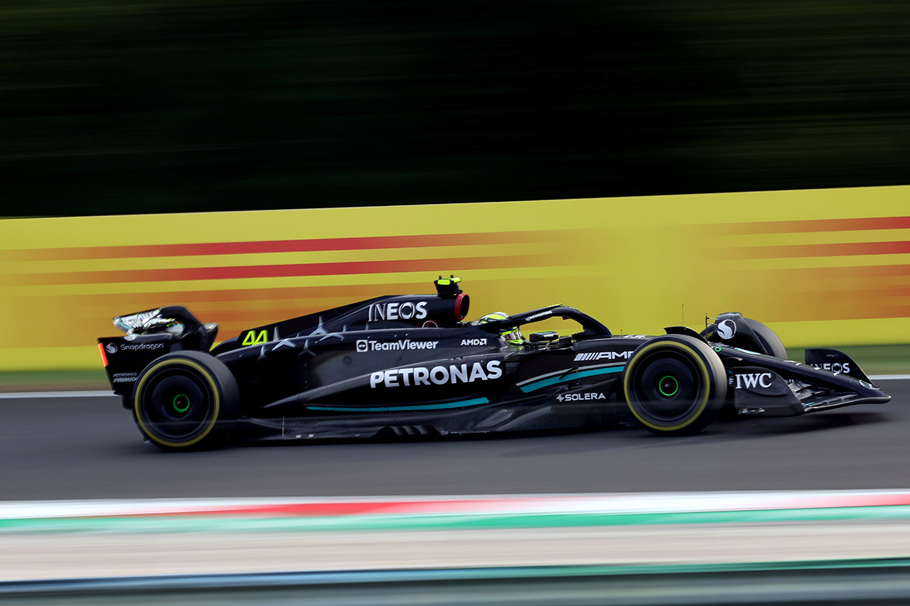 メルセデスF1、ハンガリーGP初日はミディアム1セットのみで通す
