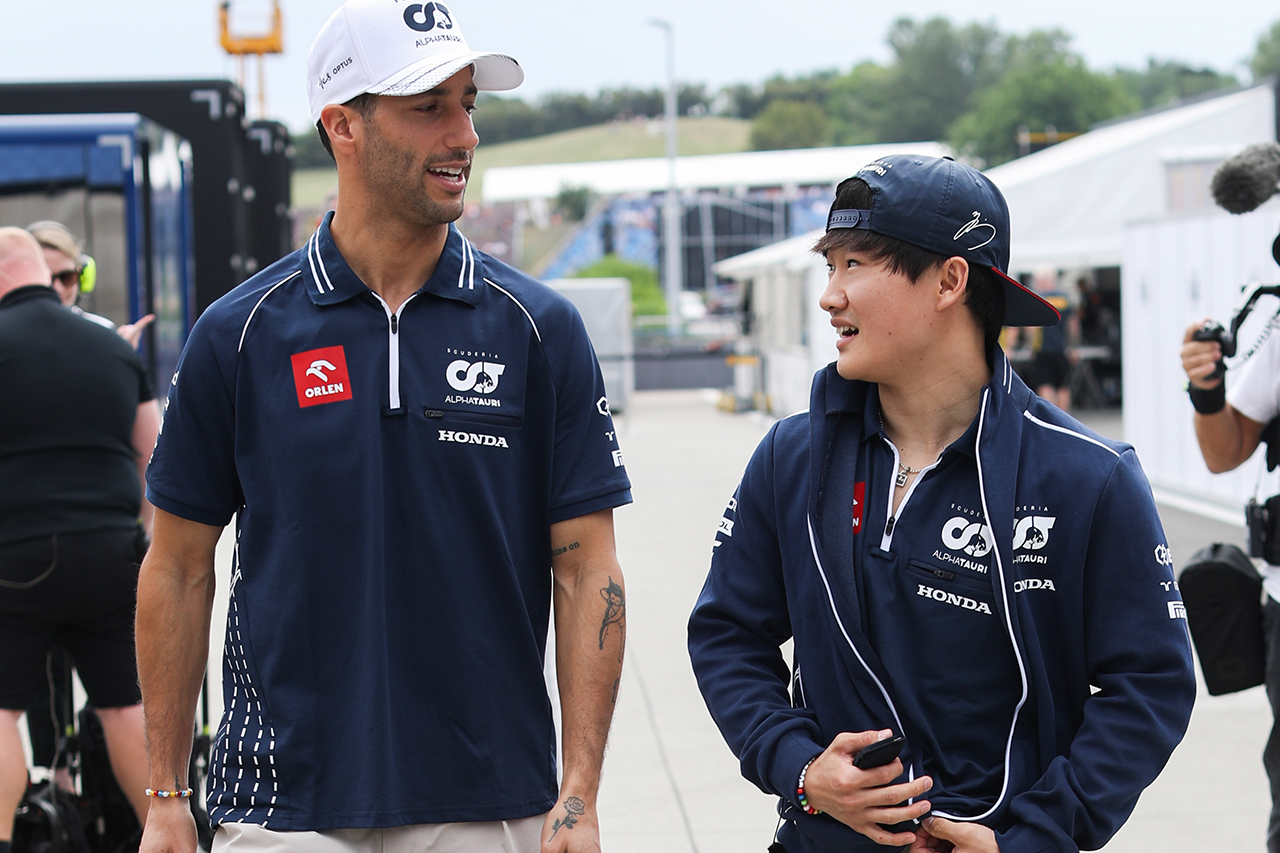 角田裕毅、アルファタウリF1加入のリカルドと「フィードバックの方向は同じ」