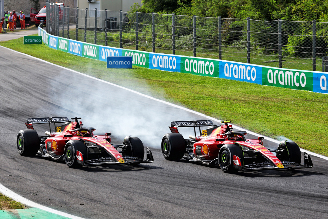 フェラーリF1代表、サインツとルクレールにバトルを許した決断を擁護