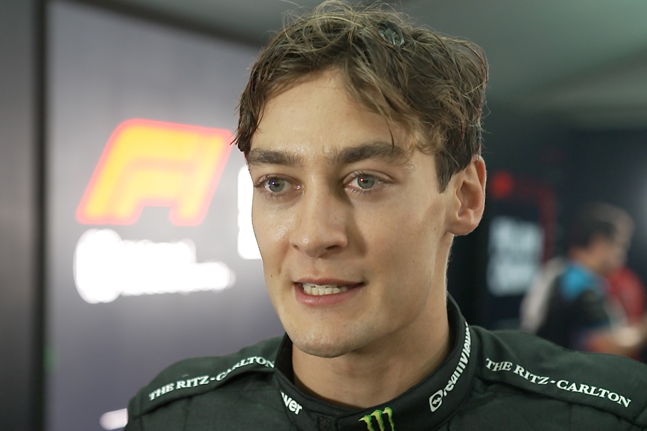 ラッセル F1シンガポールGP予選2位「新品ミディアムでフェラーリを追撃」