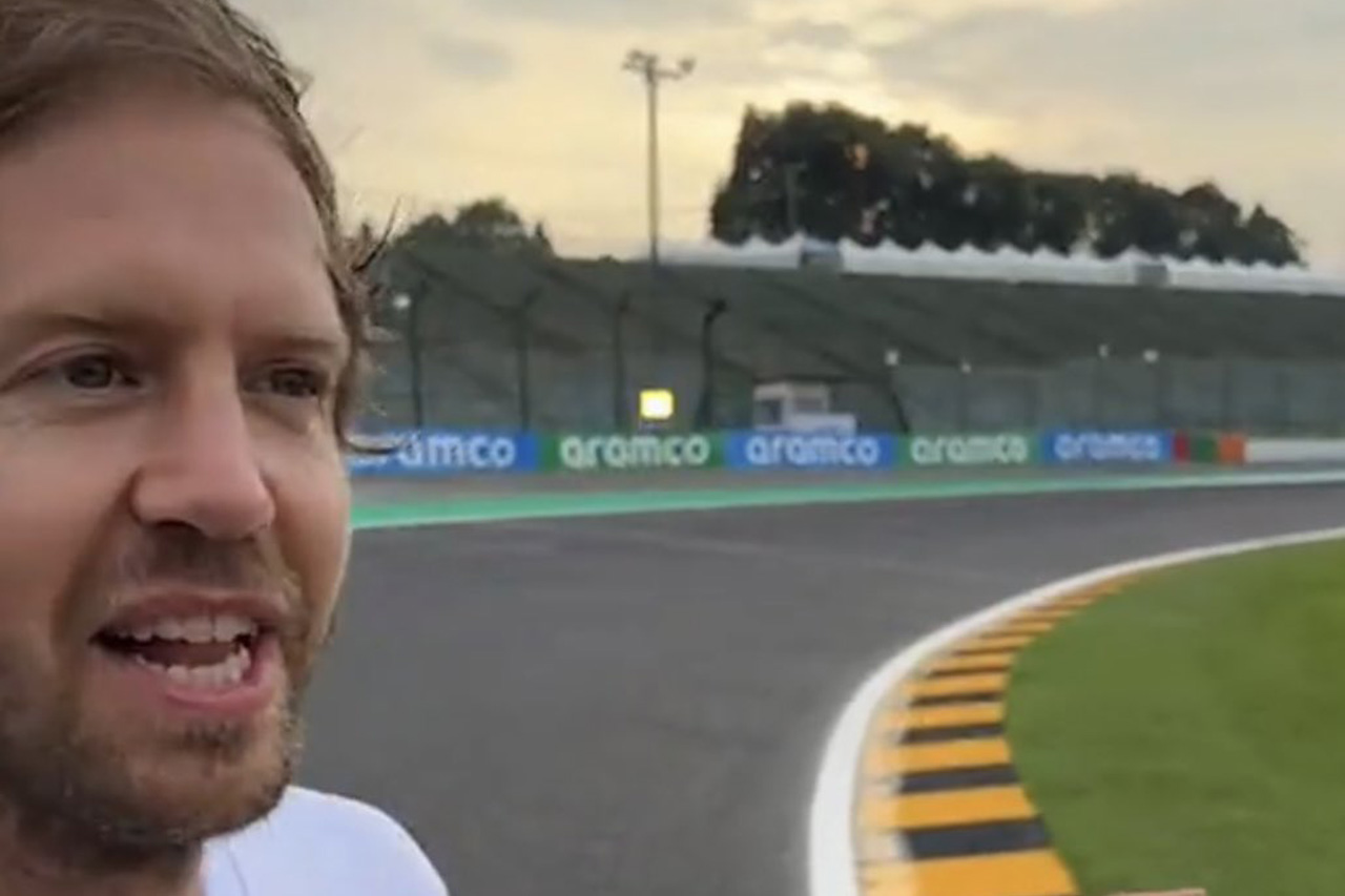F1日本GP：ベッテルの取組みに賛同してターン2の縁石をミツバチ色に変更