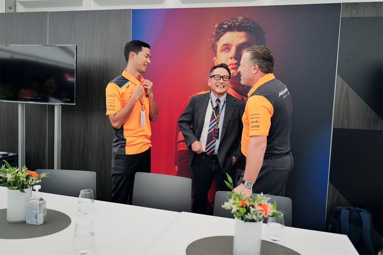 豊田章男会長、マクラーレンF1に感謝「平川亮が更に成長するチャンス」