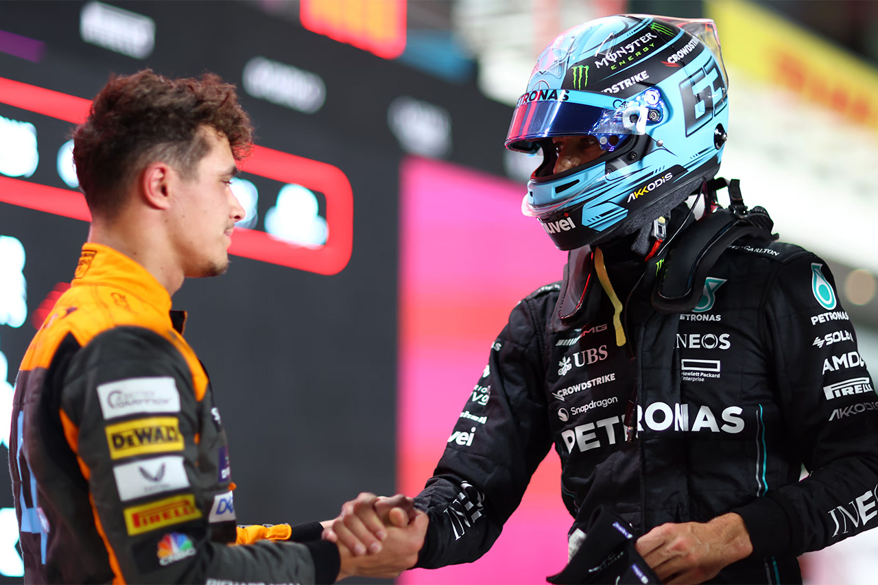 ラッセル F1カタールGP予選2位「砂が多いからハミルトンと交換しようかな」