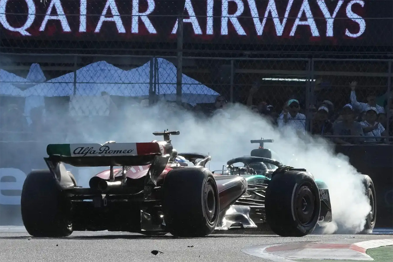 ボッタス F1メキシコGPでストロールと接触「消えることはできなかった」