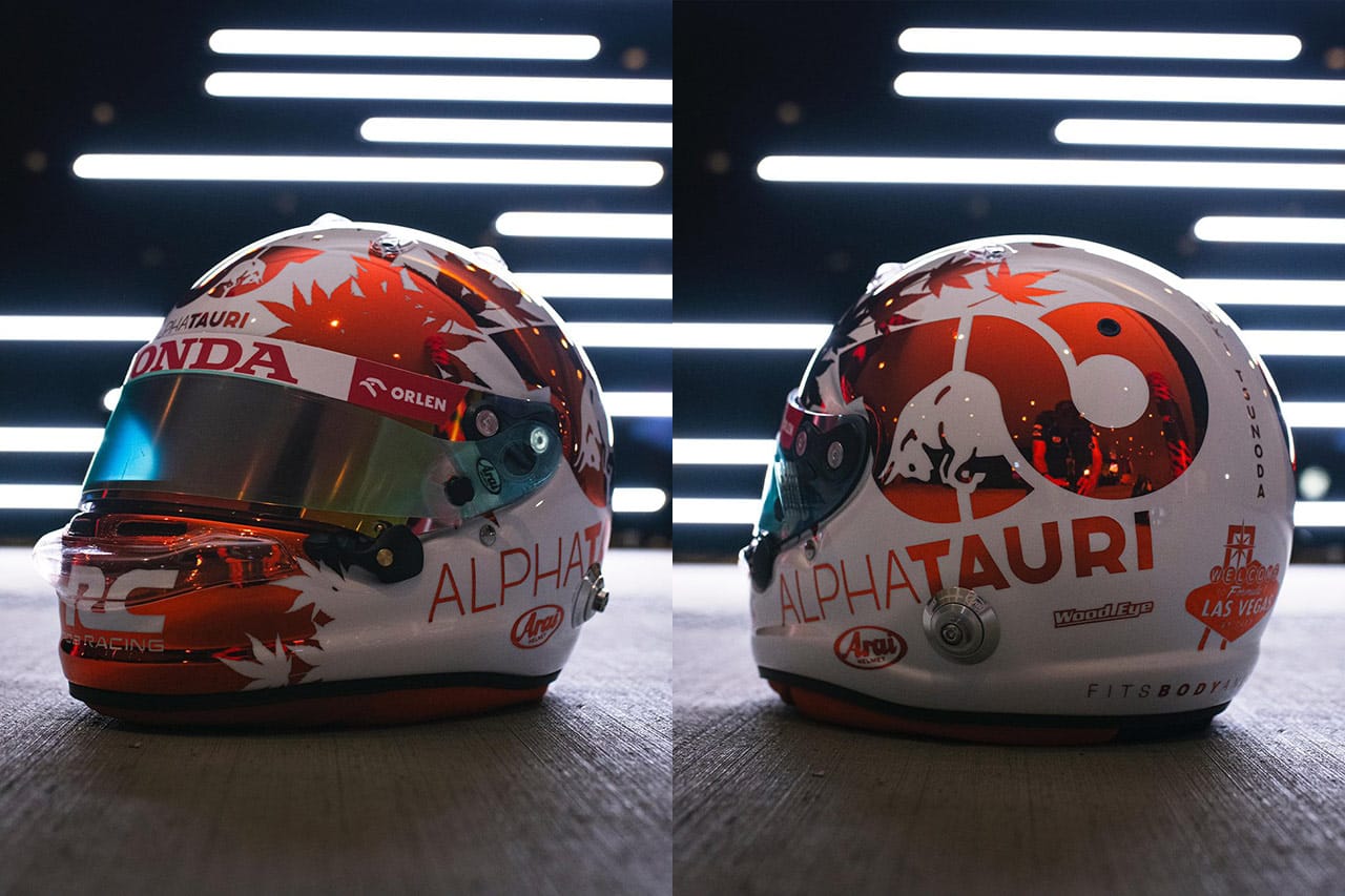 角田裕毅 F1ラスベガスGP スペシャルヘルメット