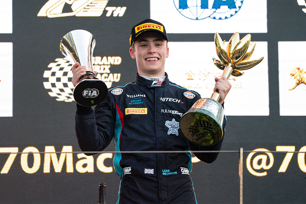 マカオGP ウィリアムズF1育成のルーク・ブラウニングが優勝