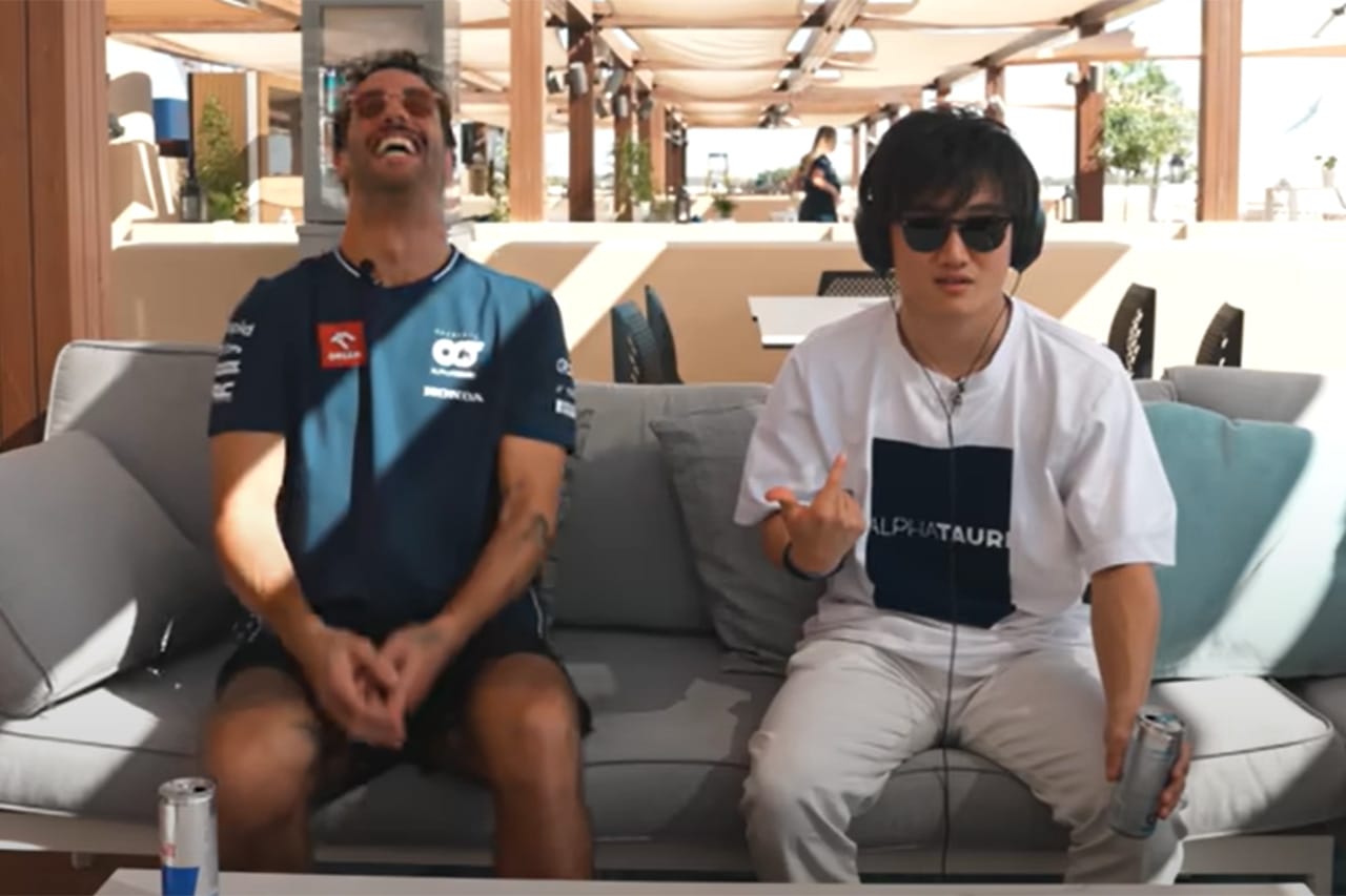 角田裕毅とリカルドがエンジン音だけでF1サーキットを当てる動画企画