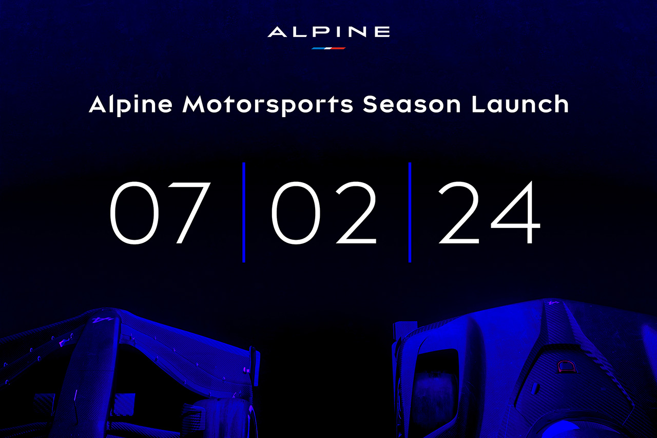 アルピーヌF1チーム 2024年F1マシン『A524』を2月7日に発表