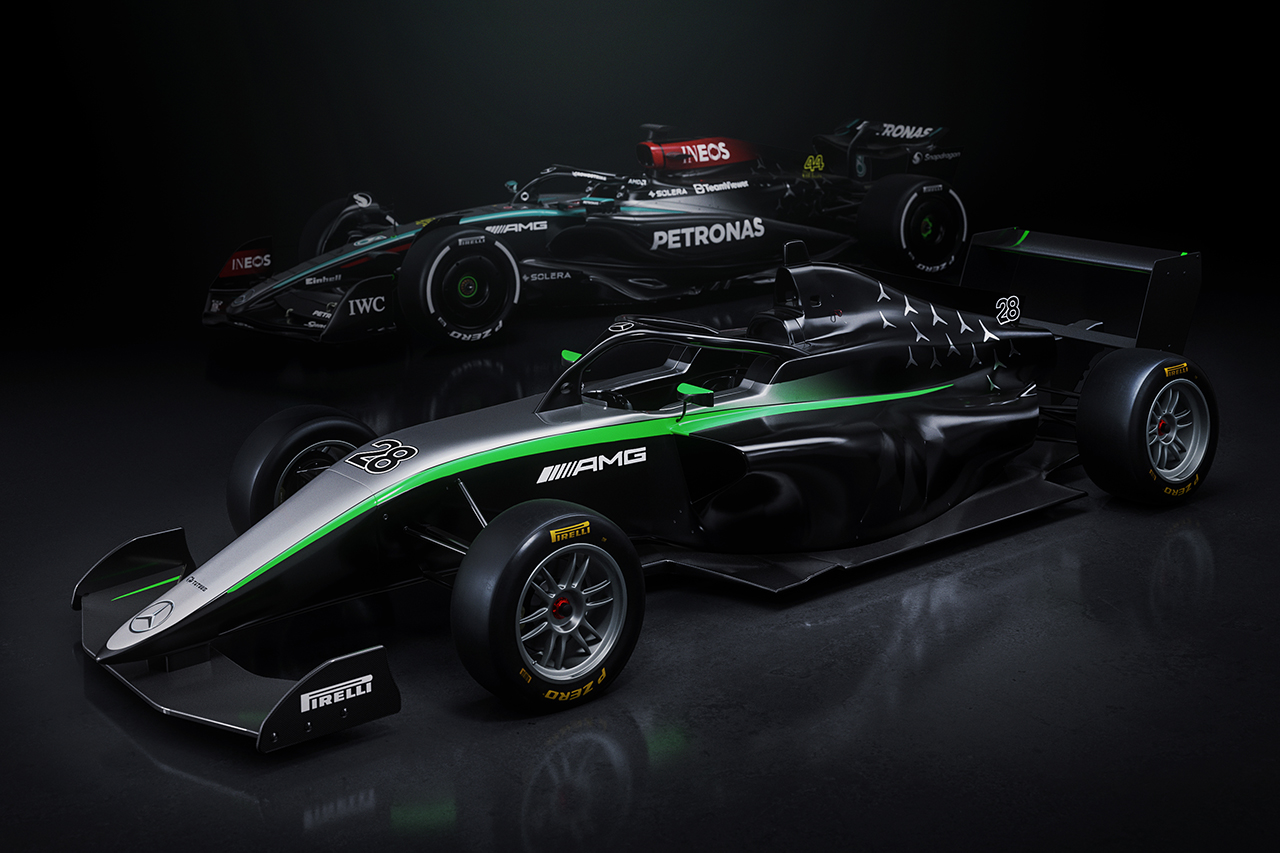 メルセデスF1 ドリアーヌ・ピンのF1アカデミー車両のカラーリングを発表