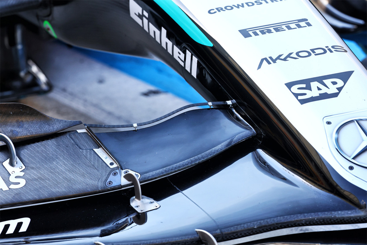 メルセデスF1 W15の“ワイヤーフロントウイング”の合法性に自信