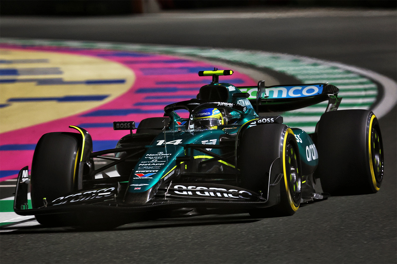 F1サウジアラビアGP アロンソがFP2最速 フェルスタッペンがロングで圧倒
