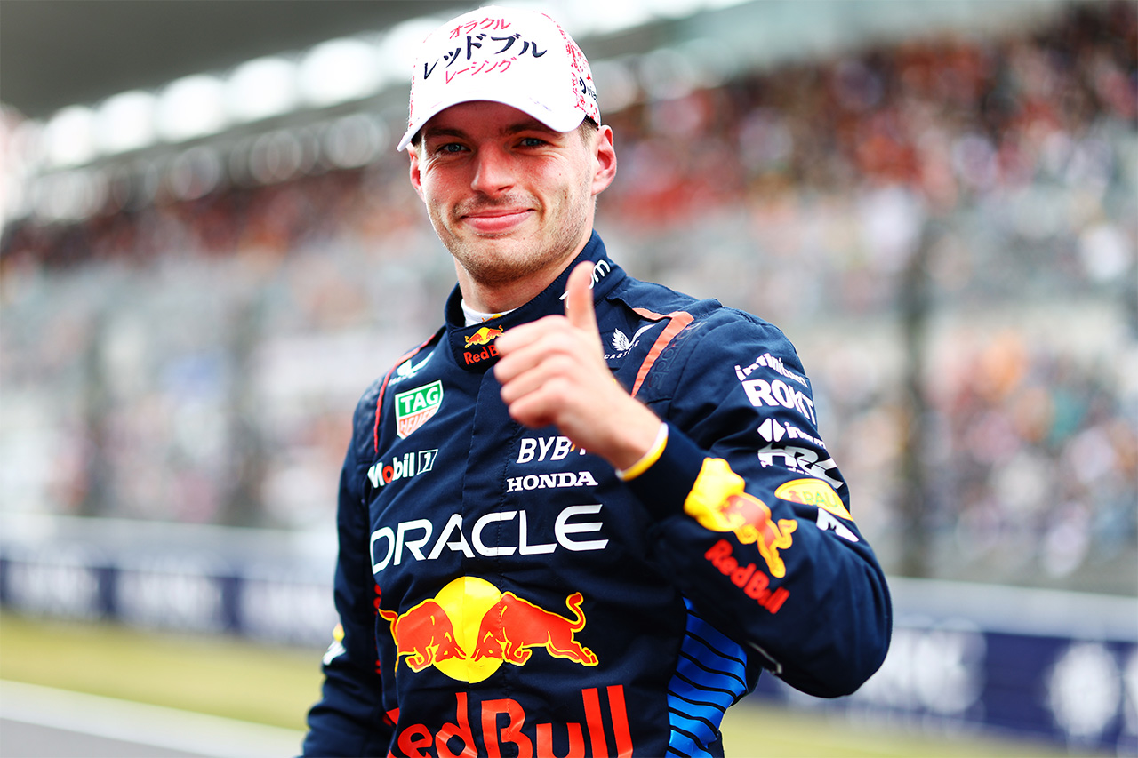 フェルスタッペンがF1日本GP圧巻ポール 角田裕毅は3戦連続Q3で10番手