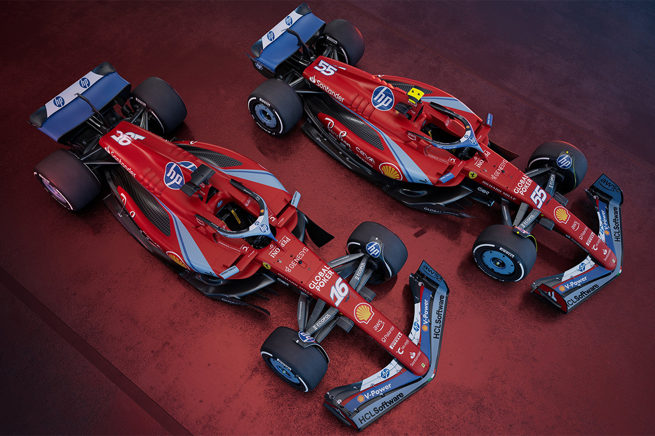 フェラーリF1 マイアミGPに出場する青を加えた特別カラーリングを披露