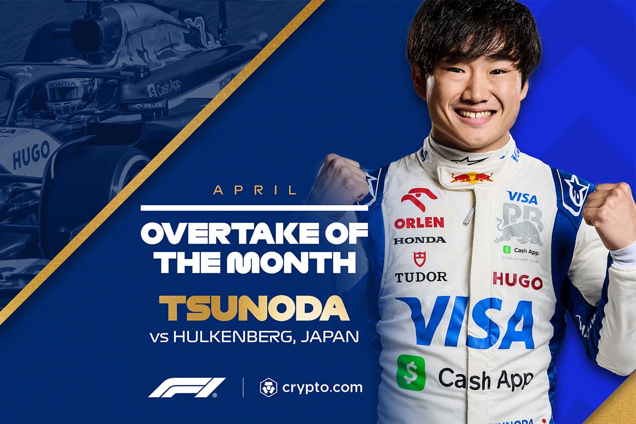 角田裕毅 4月のF1月間最優秀オーバーテイク賞を受賞