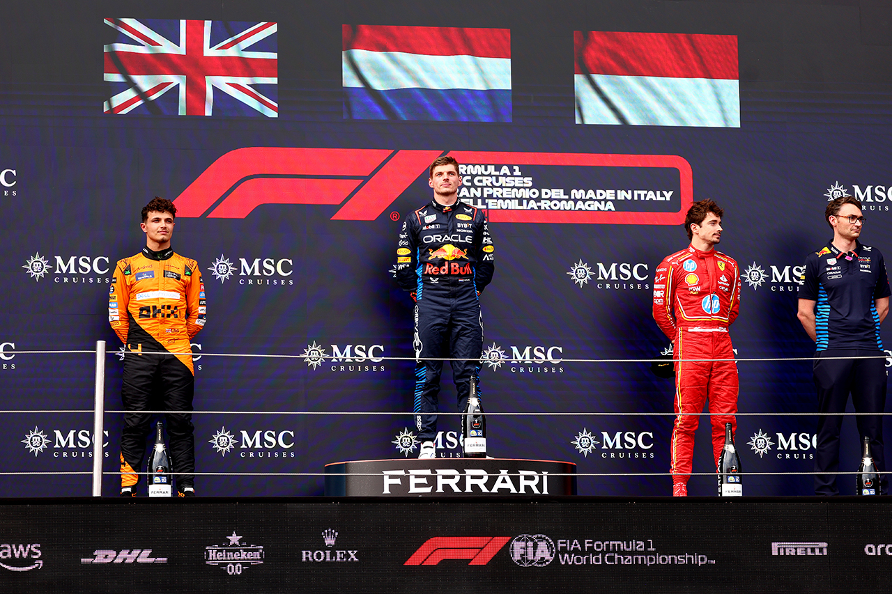 2024年 F1ポイントランキング （第7戦エミリア・ロマーニャGP終了時点）