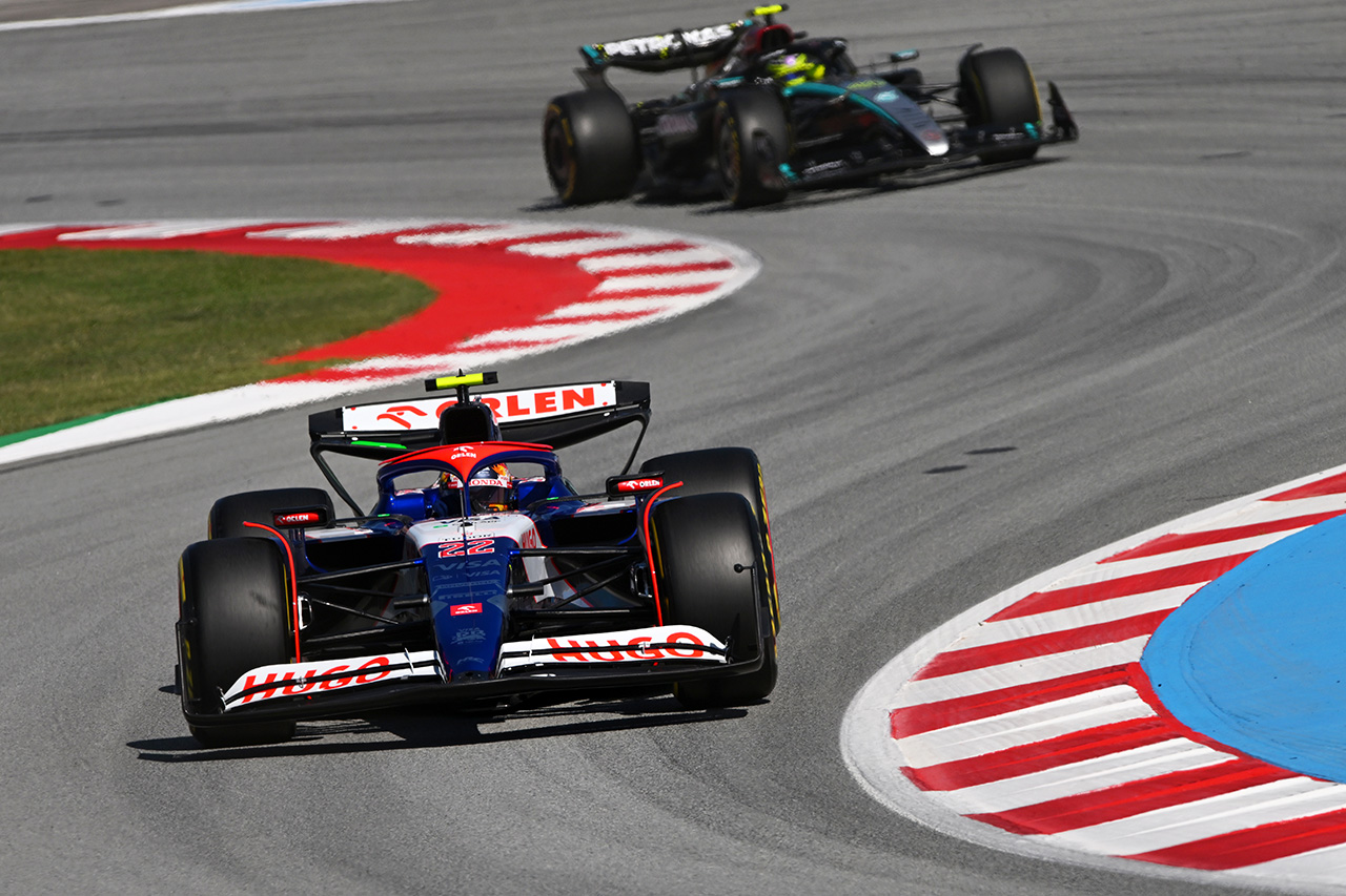 F1スペインGP フリー走行2回目：フェルスタッペン5番手 角田裕毅15番手
