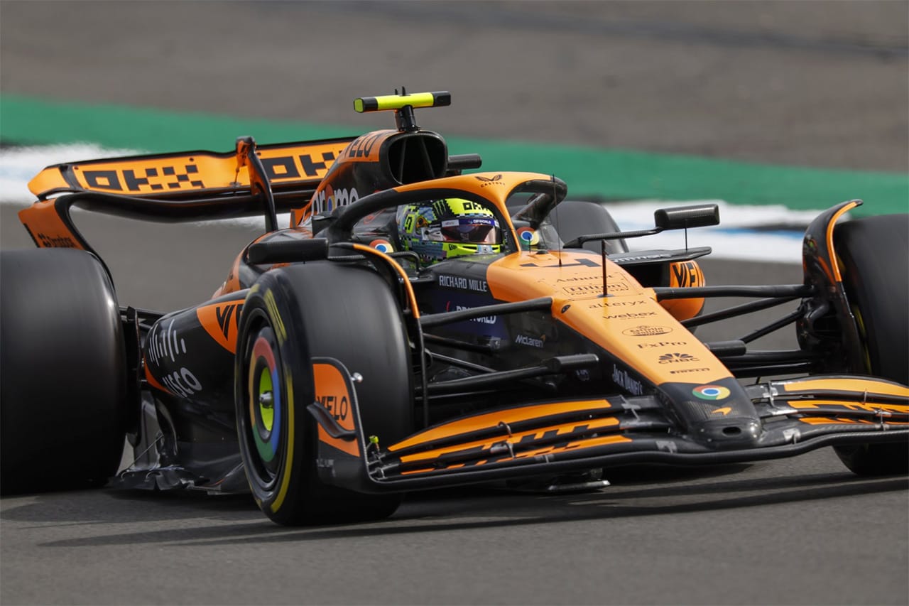 ノリス最速 F1イギリスGP初日はマクラーレンが1-2 角田裕毅のRBは苦戦