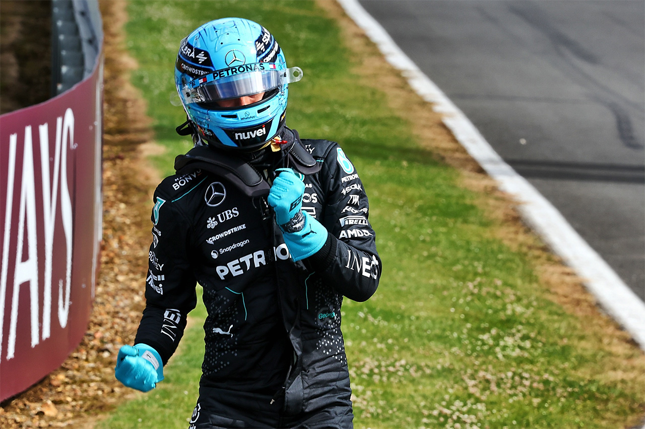 ラッセルがポール獲得でメルセデスがF1イギリスGPのフロントロー独占
