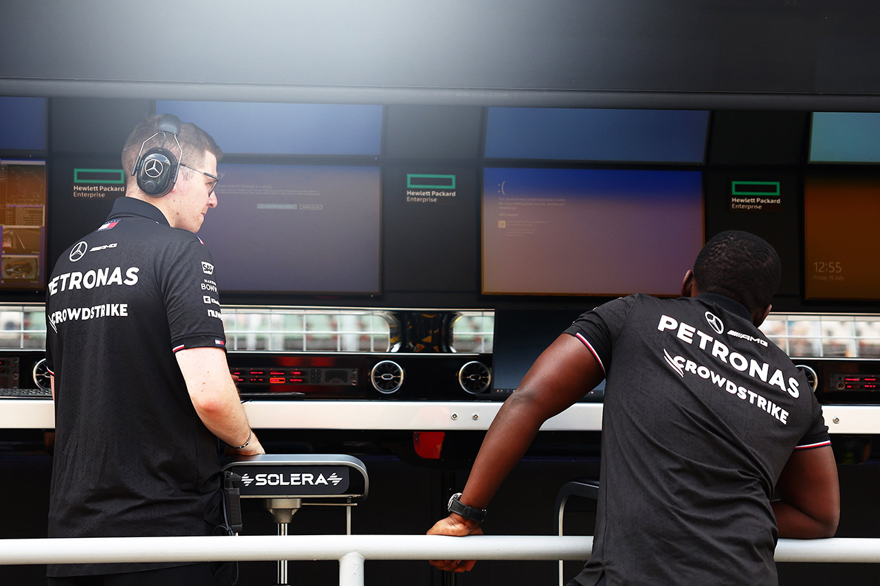 F1ハンガリーGPでブルースクリーン問題 CrowdStrike導入のメルセデスF1