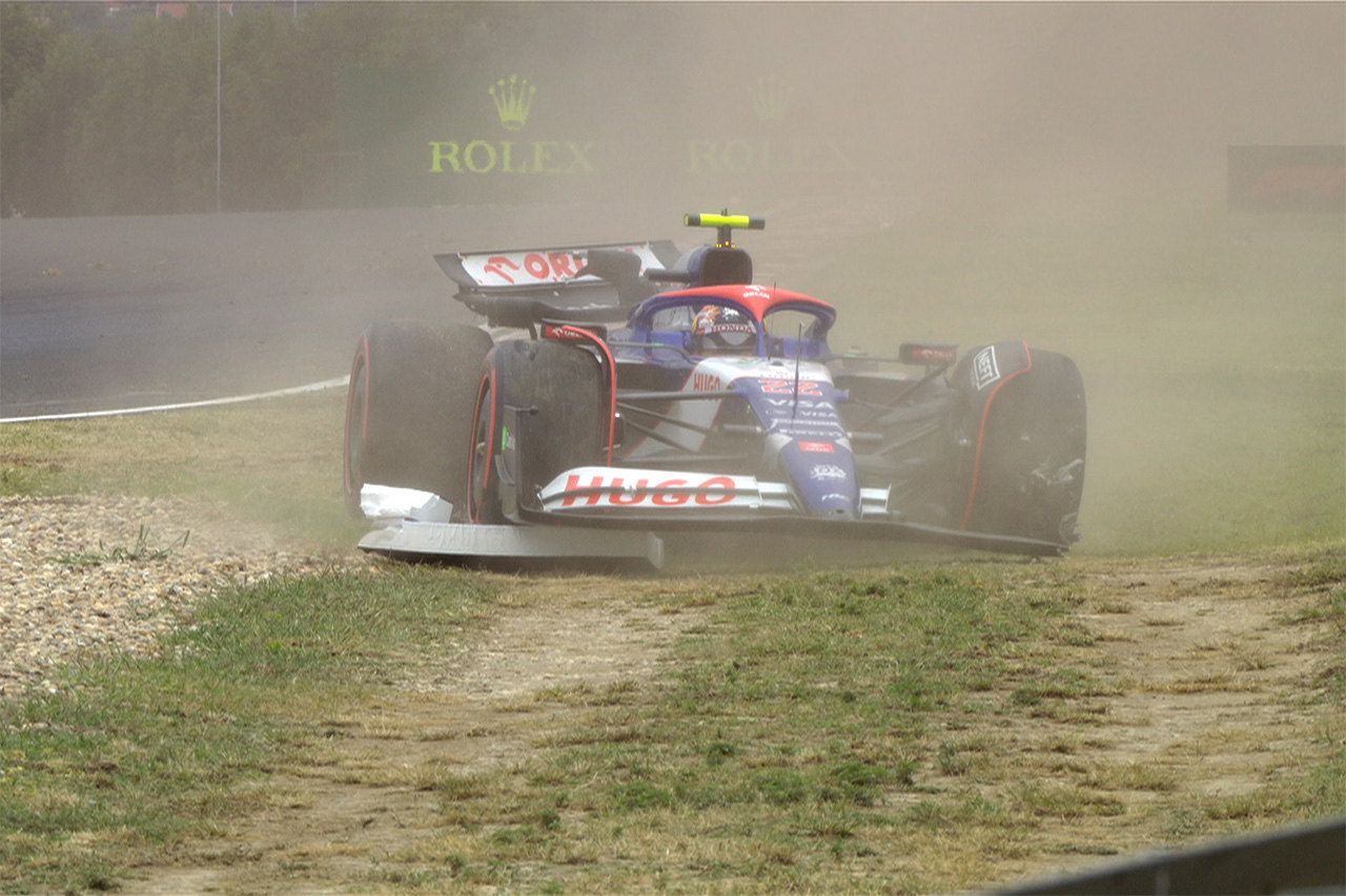 F1ハンガリーGP 予選Q3：角田裕毅は痛恨のクラッシュで10番手