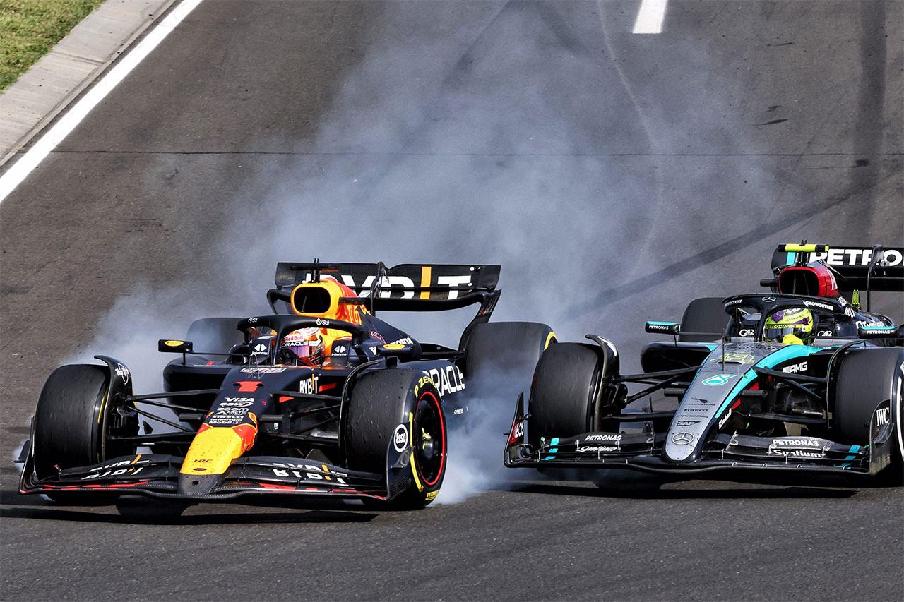 F1ハンガリーGP：フェルスタッペンとハミルトンの接触は両者お咎めなし