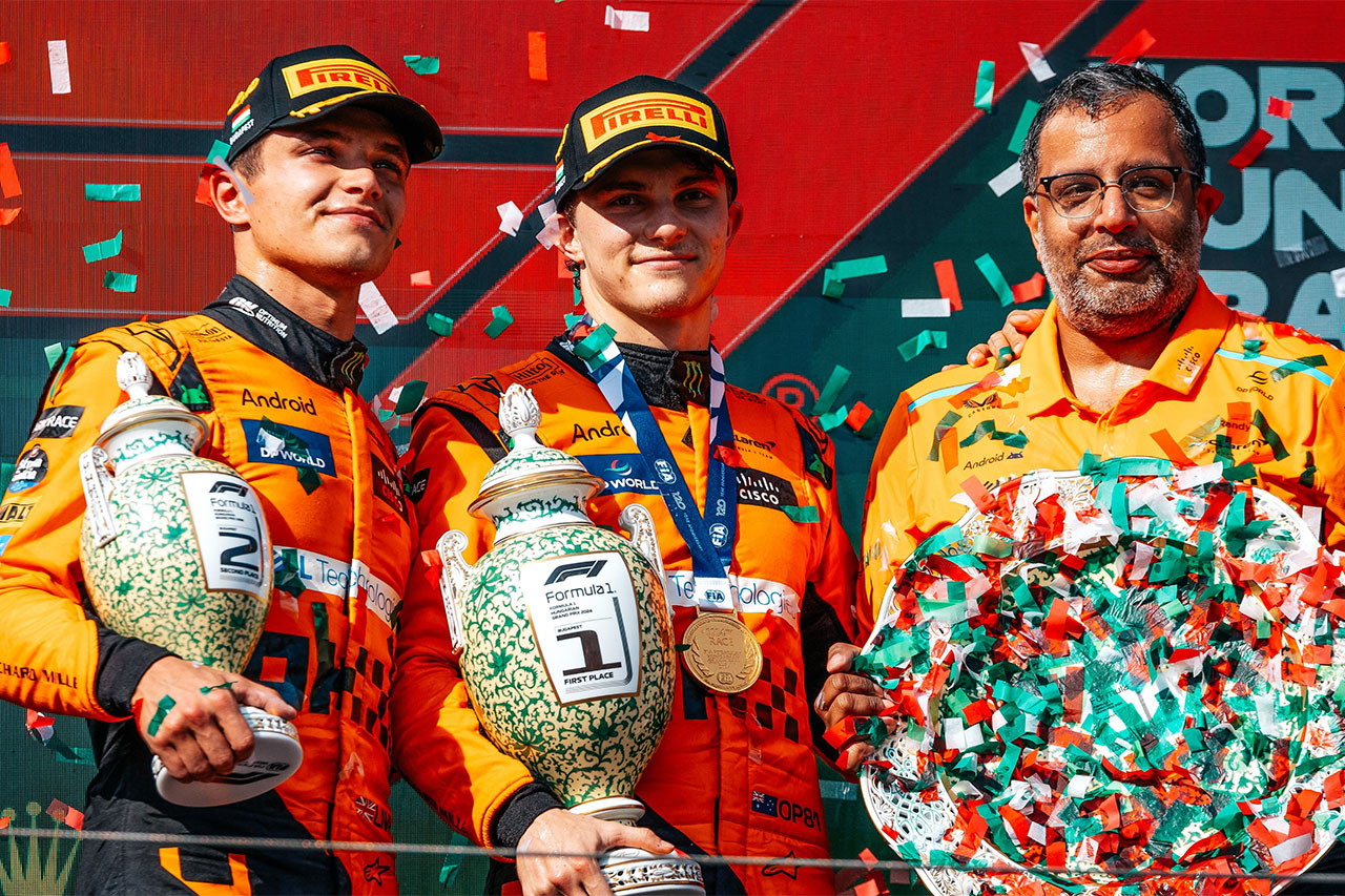 2024年F1 ポイントランキング （第13戦 ハンガリーGP終了時点）