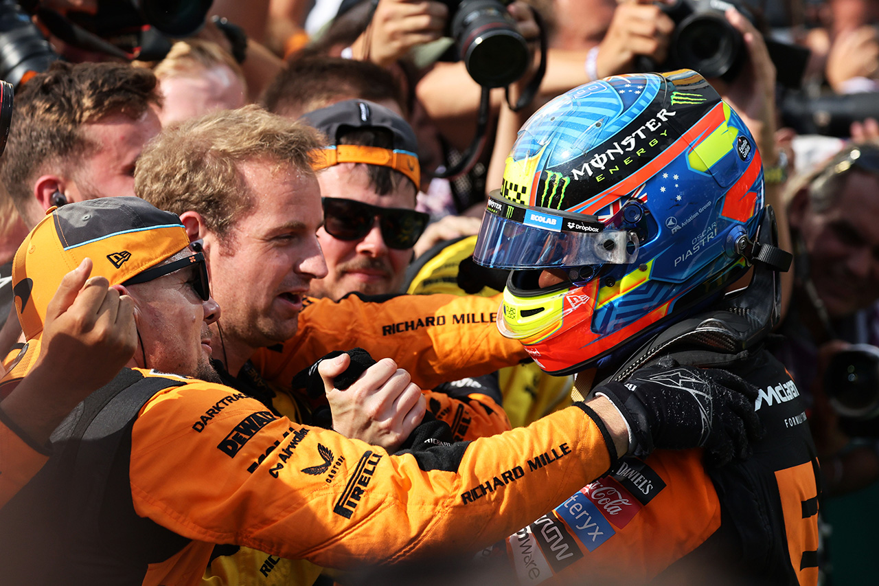 オスカー・ピアストリ F1ハンガリーGPで初勝利は「与えられたものではない」