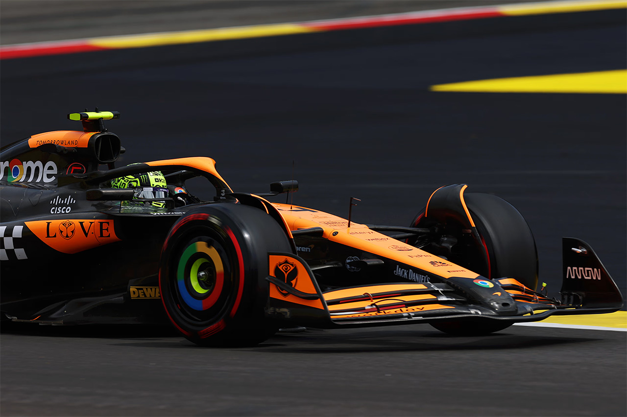 ノリス最速でマクラーレンがF1ベルギーGP初日1-2 角田裕毅は決勝に焦点