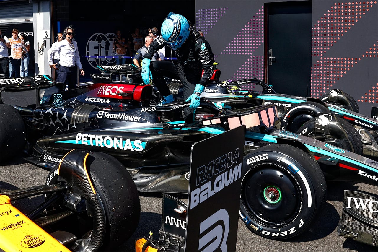 F1ベルギーGP:優勝したジョージ・ラッセルが車両重量不足で失格の危機