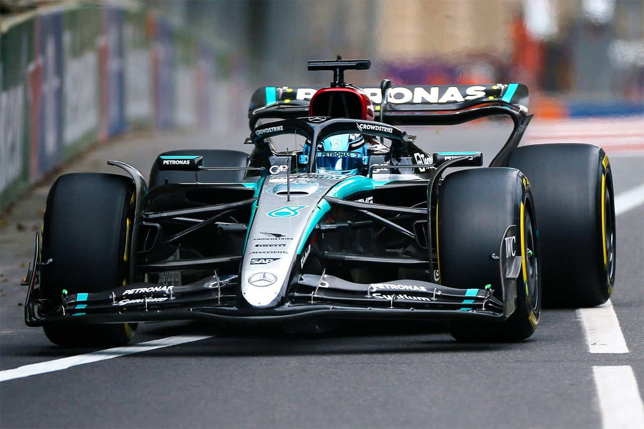 F1アゼルバイジャンGP FP3レポート：ラッセルがルクレールに0.013秒差首位