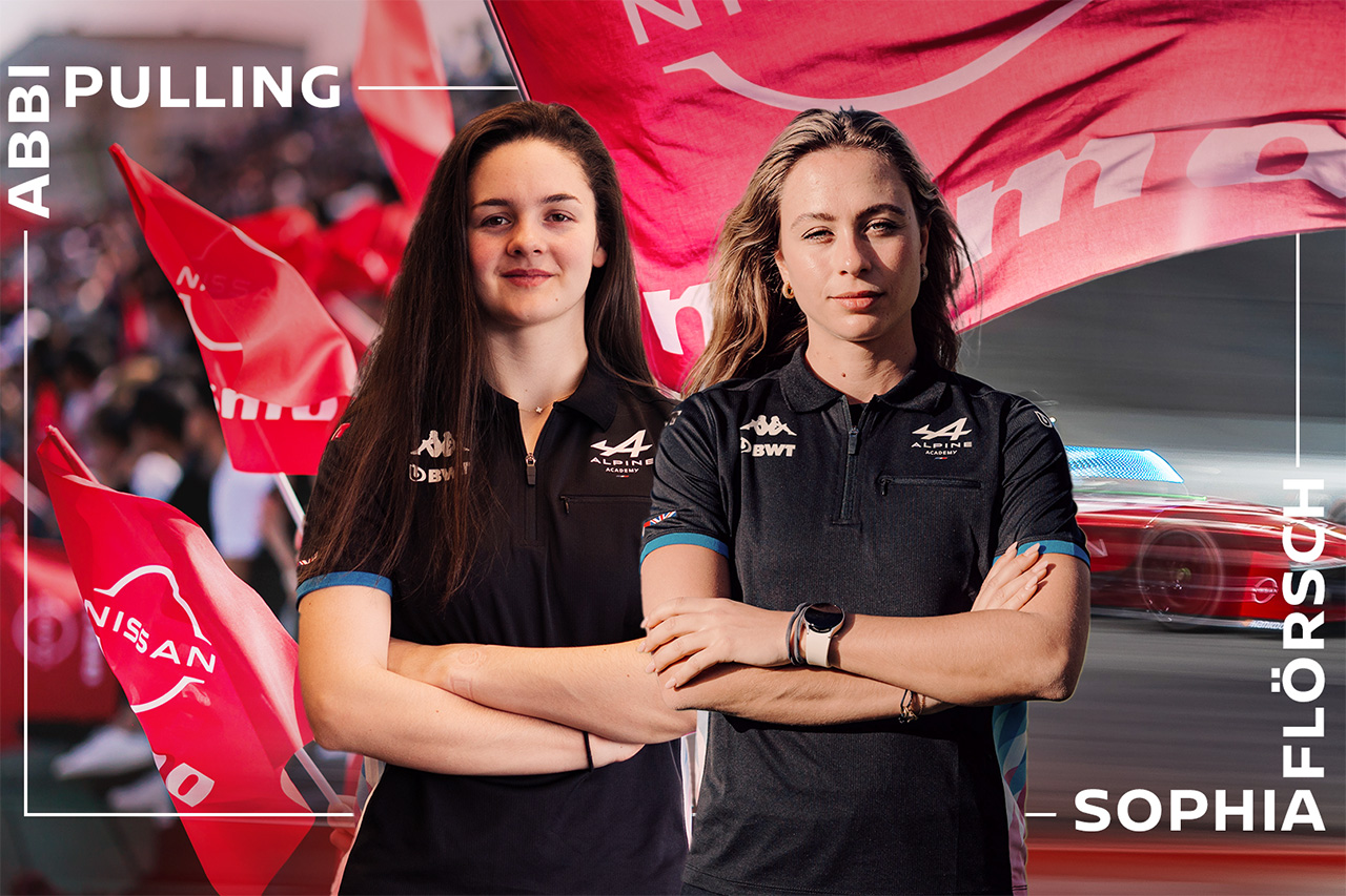 日産 アルピーヌ育成のフローシュとプリングをフォーミュラE女子テストに起用