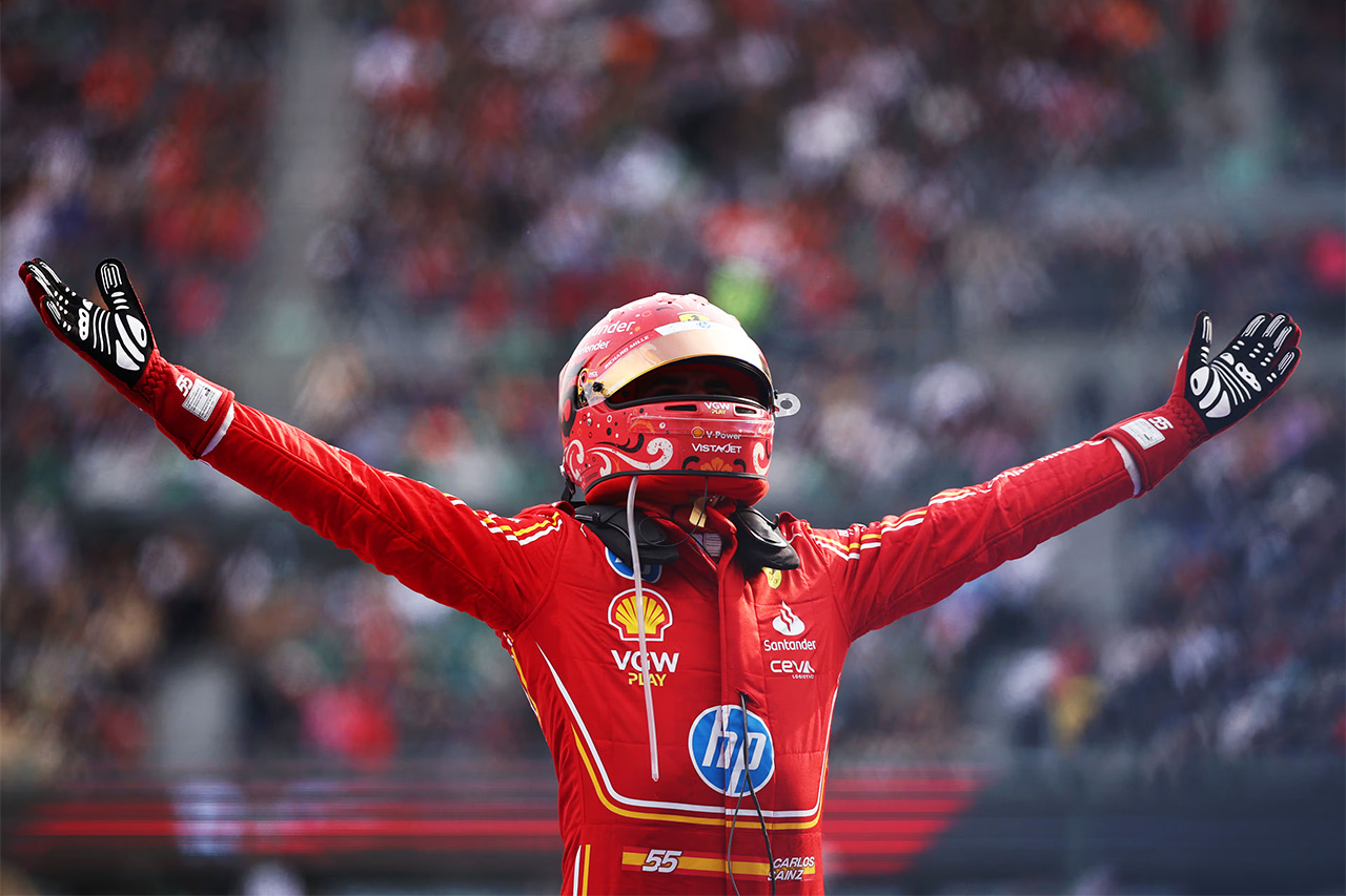 F1メキシコGP 決勝レポート：サインツがノリスとルクレールを抑えて勝利