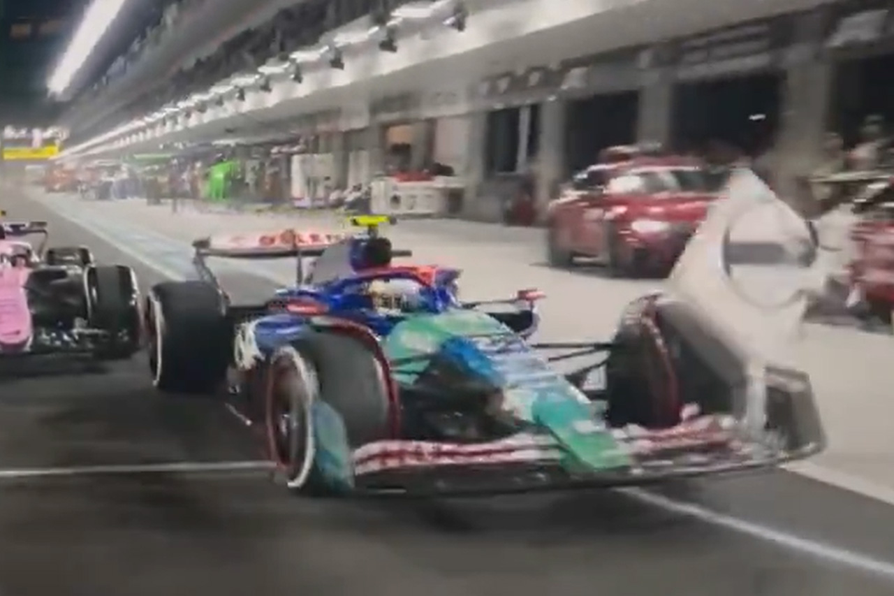 角田裕毅 F1ラスベガスGPで速度標識を破壊「パンツを汚しそうになった!」
