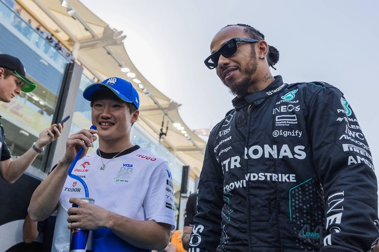 角田裕毅 F1王者ルイス・ハミルトンとは「結構気が合う。気さくでいい人」