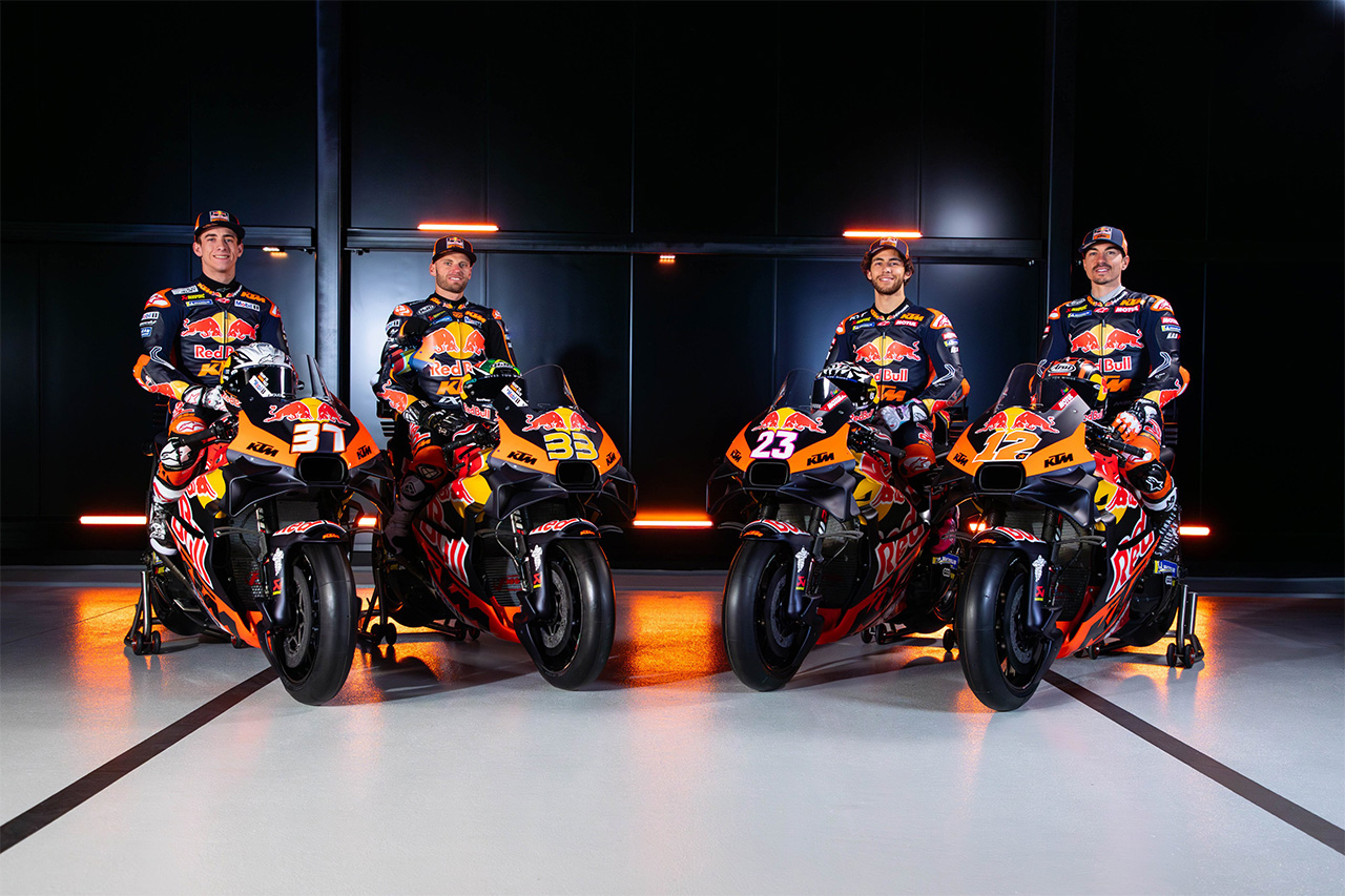 MotoGP:KTMとテック3がレッドブルカラーの2025年カラーリングを披露