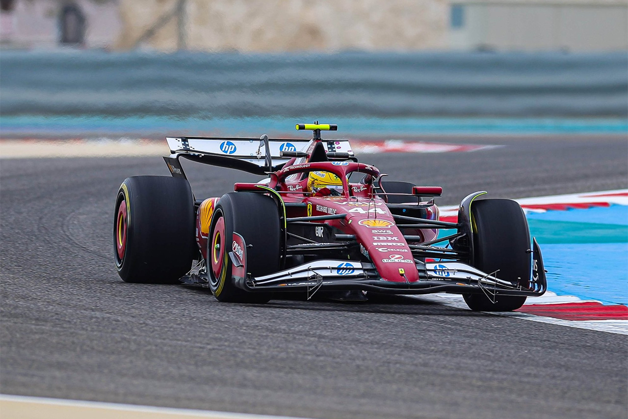 ルイス・ハミルトンがフェラーリでF1バーレーンテスト2日目午前のトップ