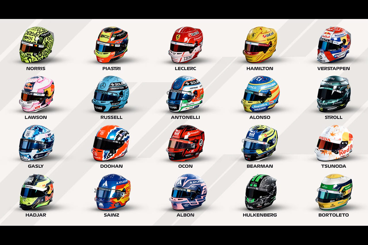 角田裕毅は何位? 2025年F1ヘルメット 人気ランキング