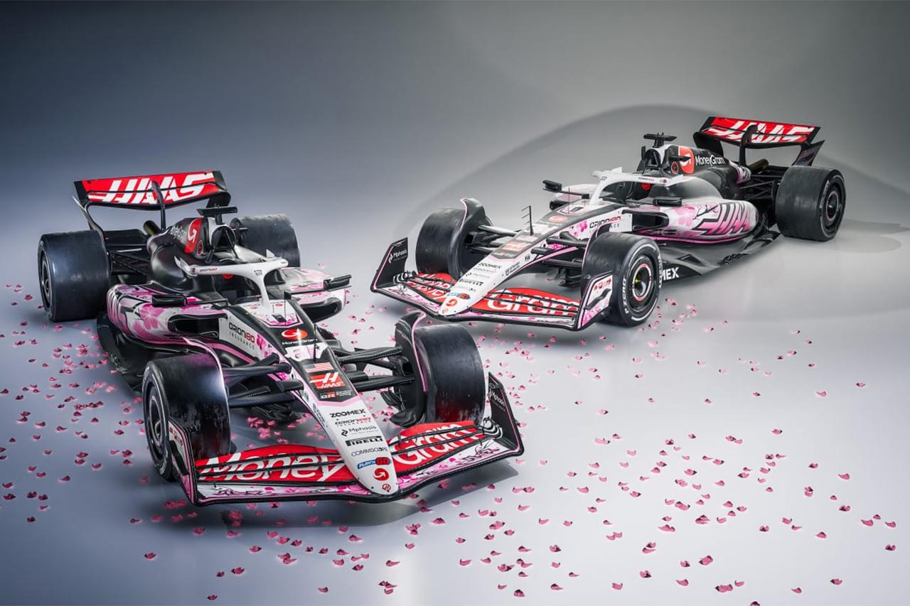 ハースF1チーム F1日本GPでVF-25に“桜”をモチーフとした特別カラーリング