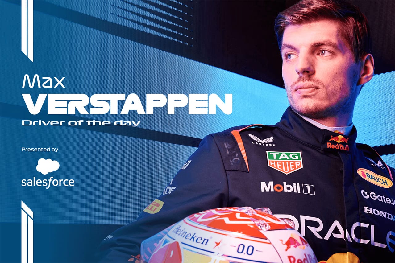 F1サウジアラビアGP:マックス・フェルスタッペンがDRIVER OF THE DAY