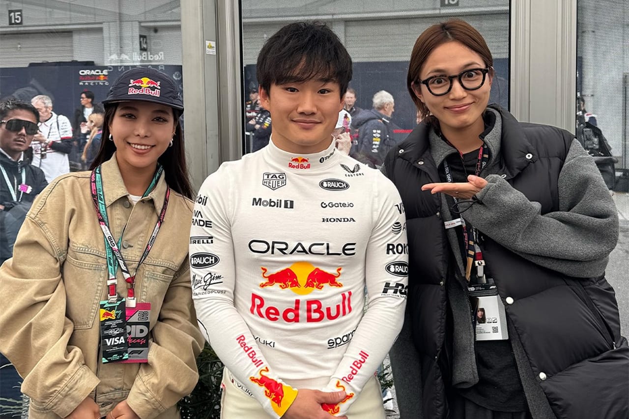 角田裕毅 F1日本GPでの川口春奈&高梨沙羅との豪華3ショットを公開