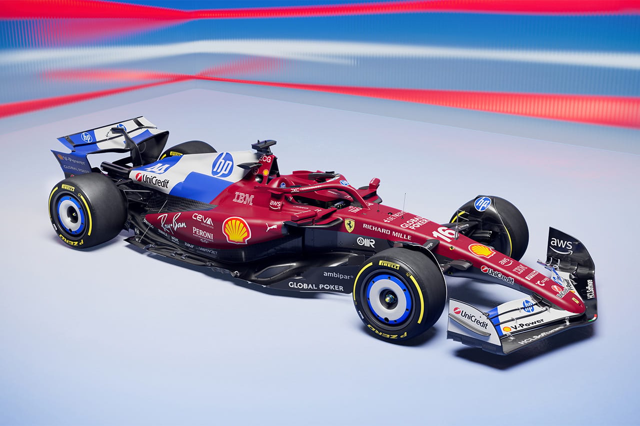 フェラーリ F1マイアミGPでHPと共同デザインのスペシャルリバリーを披露