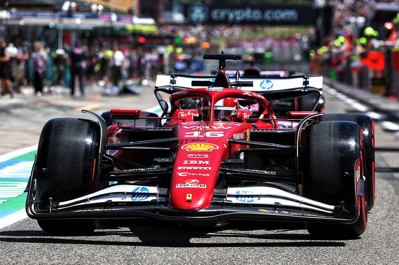 フェラーリF1に罰金処分 ルクレール車のタイヤ空気圧変更で手順違反