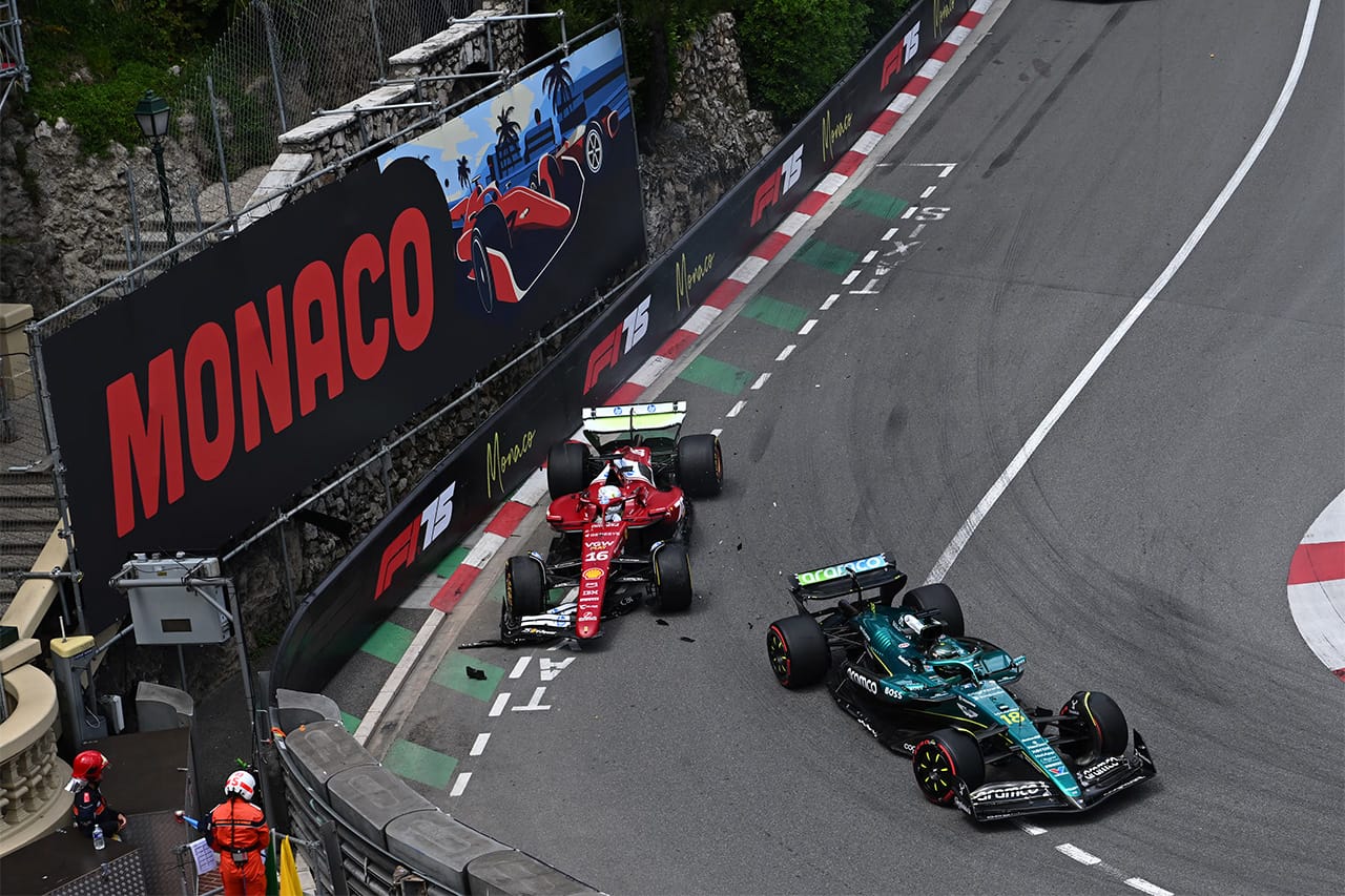 F1モナコGP：ストロールにルクレールとの接触で1グリッド降格ペナルティ