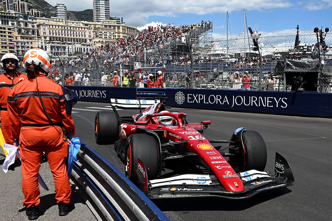 F1モナコGP：ルクレールFP2最速 角田裕毅はフェルスタッペンから0.004秒