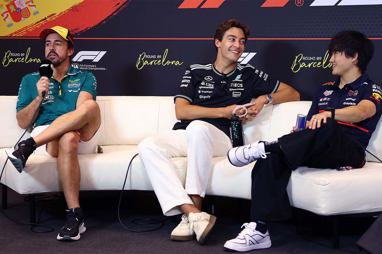 F1スペインGP：木曜記者会見 Part.2 - アロンソ、ラッセル、角田裕毅