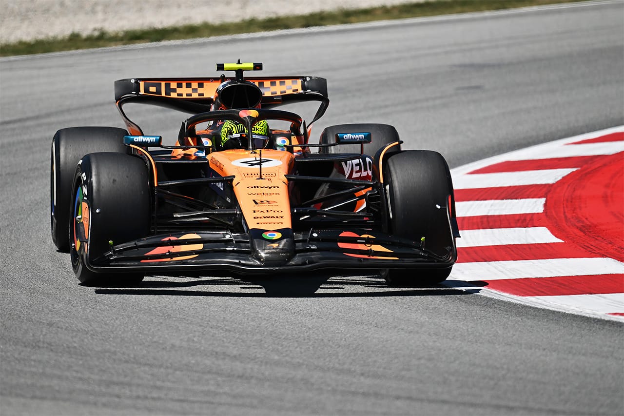 F1スペインGP FP1:ノリス首位 角田裕毅はフェルスタッペンから0.558秒差