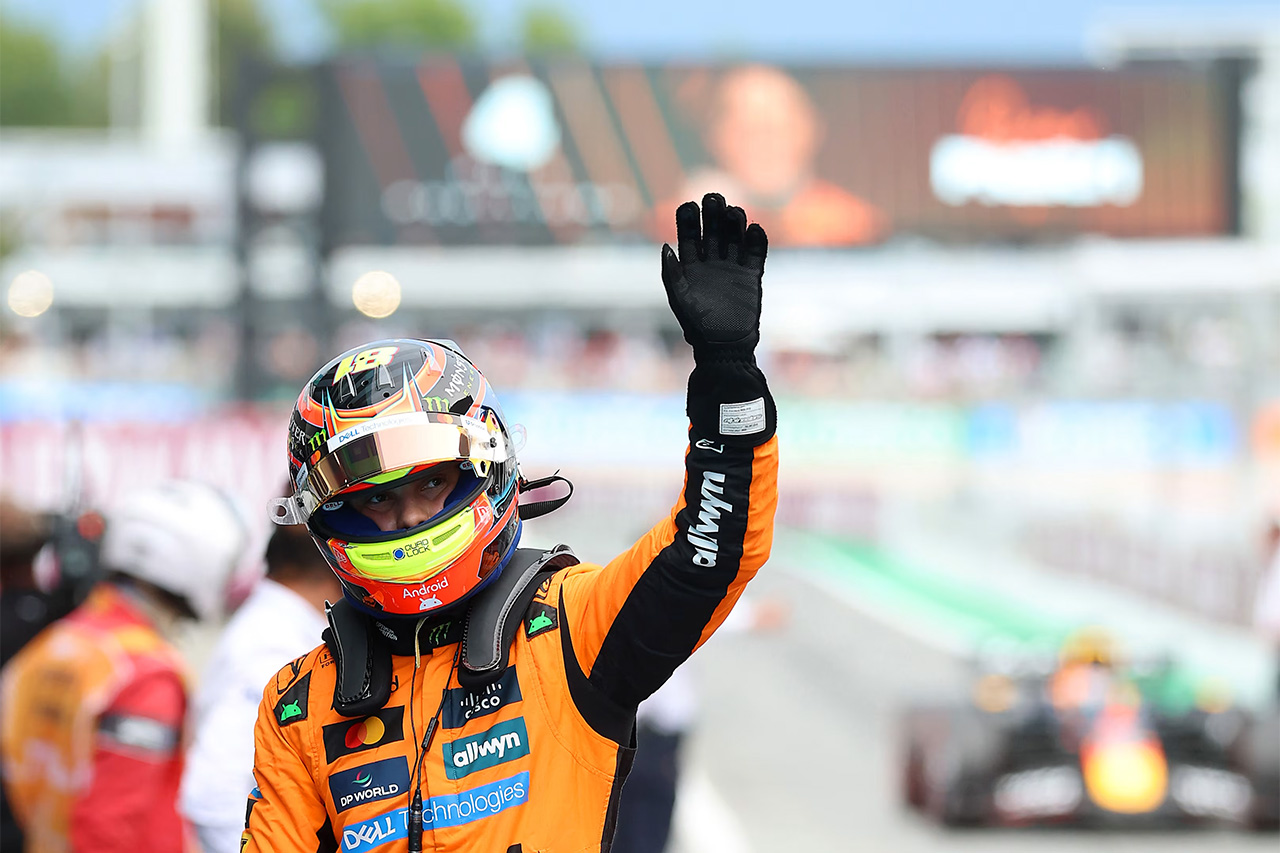F1スペインGP予選：ピアストリが今季4度目のポール獲得 角田裕毅は最下位