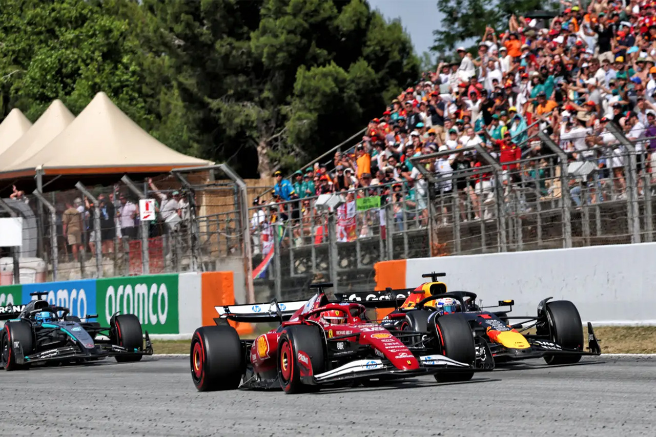 F1スペインGP:フェルスタッペン接触訴えも ルクレールはノーペナルティ
