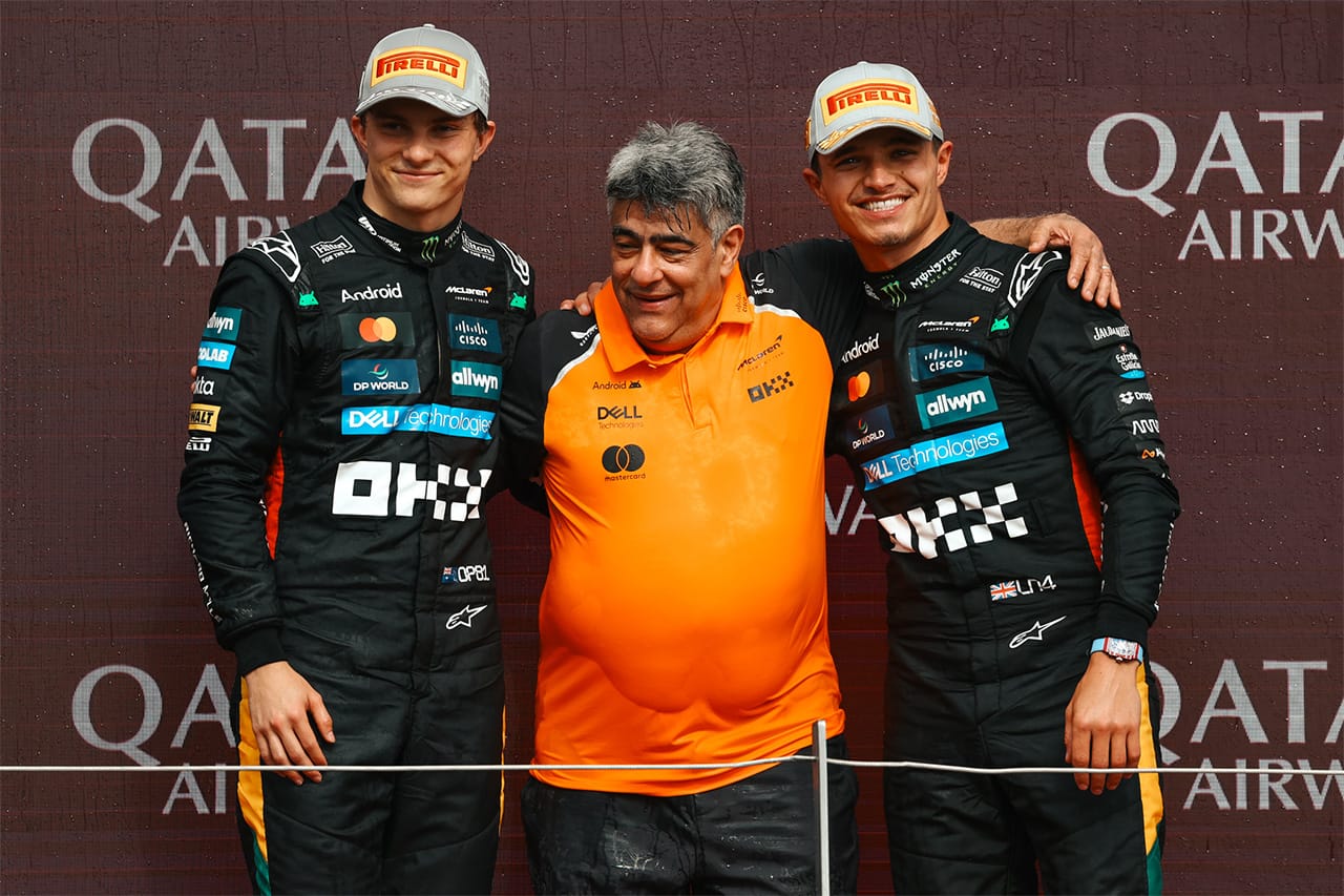 2025年F1 ポイントランキング (第12戦 イギリスGP終了時点)